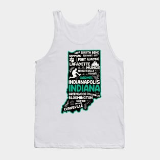 Carmel Indiana cute map Indianapolis, Fort Wayne, Evansville, Carmel, South Bend, Fishers Tank Top